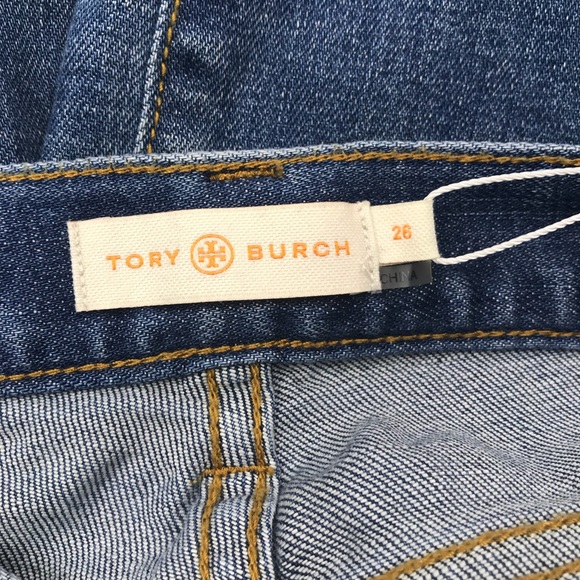 Tory Burch Connor Jeans Cropped Fringe - Picture 4 of 8